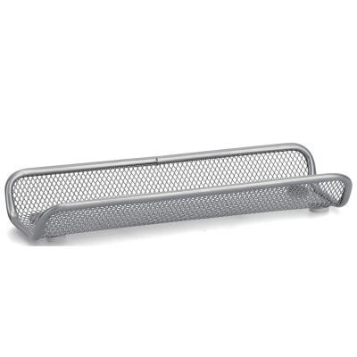 Zeller Bleistiftablage; Farbe silber; Material Mesh; Maße ca. 25 × 9 × 3,5 cm.