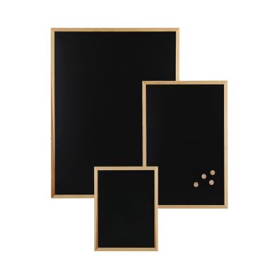 Alternative Ansicht: Zeller Kreide-/Magnettafel; Farbe schwarz/natur; Material Metall/Kiefer; Maße ca. 60 × 80 cm.