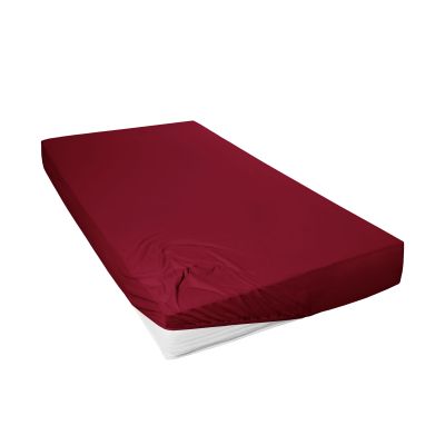 Spannbetttuch bordeaux 100% Baumwolle 100 x 200