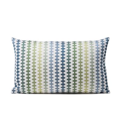 Rechteckige Kissenhülle Modell Lucia in Aqua, ca. 35 × 55 cm.