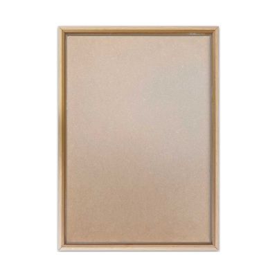 Rückansicht des Wandbilds „Bows - Charcoal“, 50 × 70 cm; sichtbar sind Rückwand und rückseitige Konstruktion.