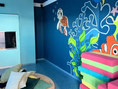 Gemütliche Kuschelarea im Kinderland von Möbel Gruber