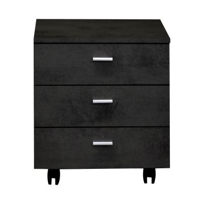 Rollcontainer schwarzstahl 45x52x45 cm
