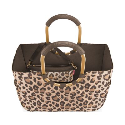 Geöffneter Reisenthel Shopper mit Leopardenmuster und herausnehmbarer Innentasche