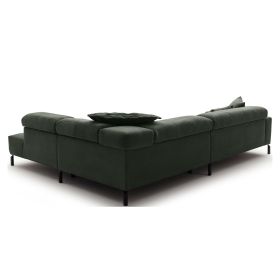 Rückansicht des Ecksofas mit durchgehender Polsterung