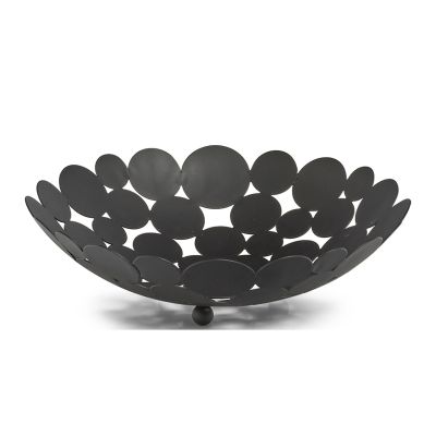 Zeller Obstkorb; Farbe schwarz; Material Metall; Maße ca. D 29 × 8,5 cm.