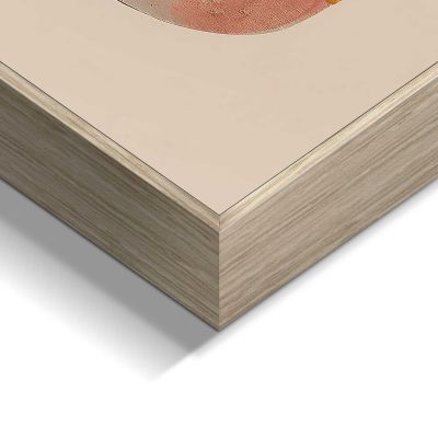 Detailaufnahme einer Ecke des Wandbilds „Pattern Shape“, 50 × 40 cm; Oberfläche, Kante und Materialstärke sind sichtbar.