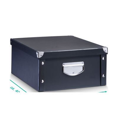 Alternative Ansicht: Zeller Aufbewahrungsbox; Farbe schwarz; Material Pappe; Maße ca. 40 × 33 × 17 cm.