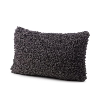 Rechteckiges Komplettkissen Modell Rolf in Anthrazit, ca. 30 × 50 cm.
