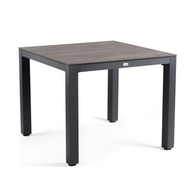 Gartentisch mit Gestell in Charcoal-Farbe und Tischplatte in Forest Grey