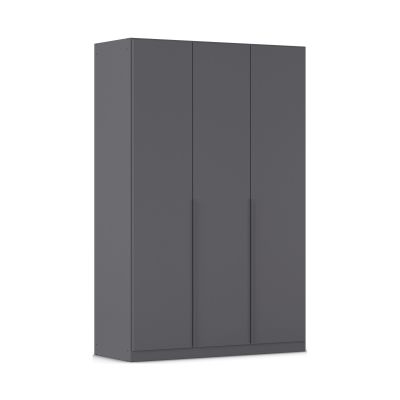 Drehtürenschrank 3-türig grau metallic