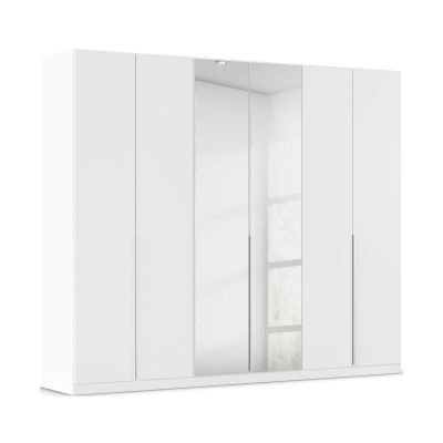 Drehtürenschrank 6-türig 2 Spiegeltüren alpinweiß