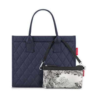 Dunkelblauer Reisenthel Shopper mit abnehmbarer kleiner Schultertasche