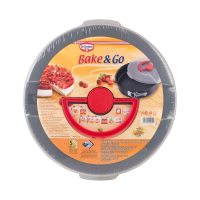 Runde Springform 26 cm mit Transporthaube von Dr Oetker Bake and Go Set mit Deckel und Verschluss
