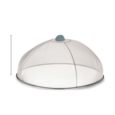 Speisehaube aus Metallgewebe mit Abmessungen und Produktinformationen