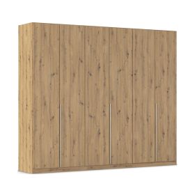 Drehtürenschrank 6-türig Dekor-Druck Eiche Artisan