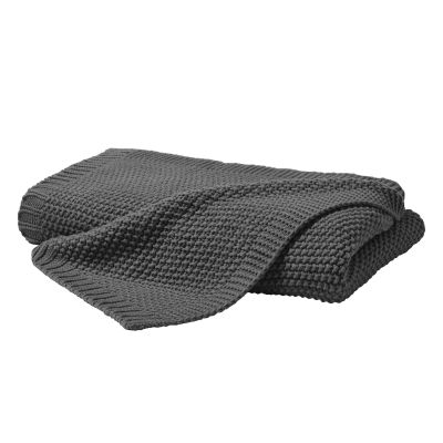 Strickdecke anthrazit 100% Polyacryl 130 x 170