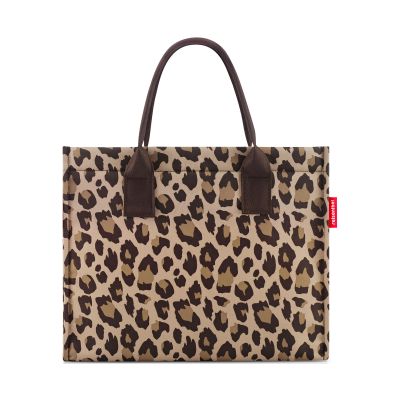 Reisenthel Tragetasche in Beige und Braun mit modernem Leo-Print