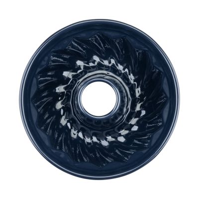 Draufsicht der Gugelhupfform 18 cm aus Emaille mit zentraler Öffnung