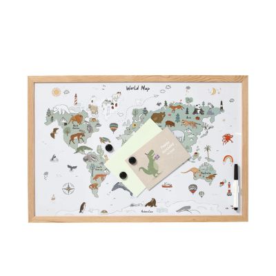 Weitere Produktansicht: Zeller Magnet-/Schreibtafel; Farbe natur; Material Metall/Kiefer; Maße ca. 60 × 40 cm.