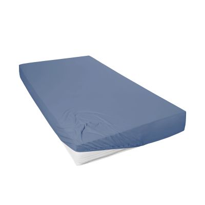 Spannbetttuch blau 100% Baumwolle 100 x 200