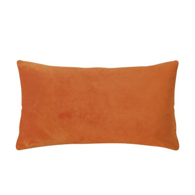 Kissenhülle Smooth in Kürbisorange, 25 × 50 cm, frontal freigestellt mit einfarbiger samtig wirkender Oberfläche.