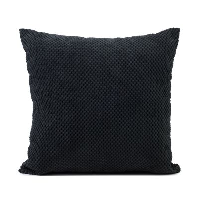 Quadratische Kissenhülle Modell Sven in Schwarz, ca. 40 × 40 cm.