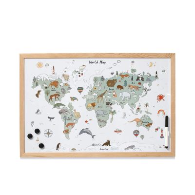 Zusätzliche Ansicht: Zeller Magnet-/Schreibtafel; Farbe natur; Material Metall/Kiefer; Maße ca. 60 × 40 cm.