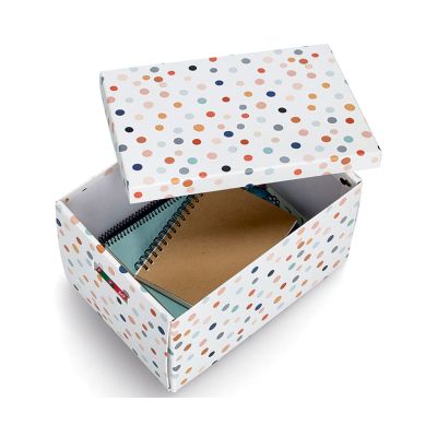 Zusätzliche Ansicht: Zeller Aufbewahrungsbox "Dots"; Farbe bunt; Material recycelter Karton; Maße ca. 25 × 35 × 20 cm.