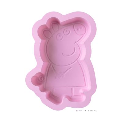 Rosa Silikon Backform mit Peppa Pig Motiv von Dr Oetker in detailreicher Ausführung