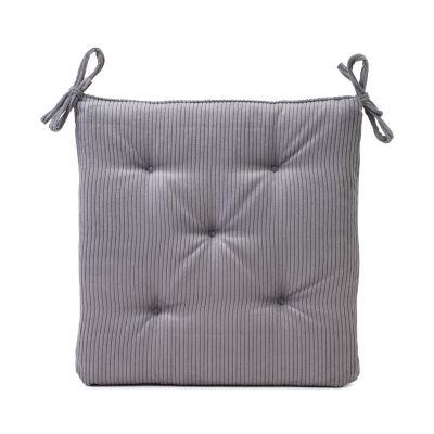 Quadratisches Sitzkissen Modell Capri in Anthrazit, ca. 40 × 4 × 40 cm.