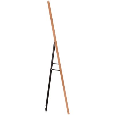 Standspiegel Britt in Gold, in schmaler Seitenansicht, sodass Rahmenprofil und Tiefe erkennbar sind; Maße ca. 40 x 160 x 4 cm.