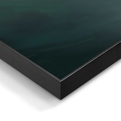 Detailaufnahme einer Ecke des Wandbilds „Bed Coffee“, 40 × 50 cm; Oberfläche, Kante und Materialstärke sind sichtbar.