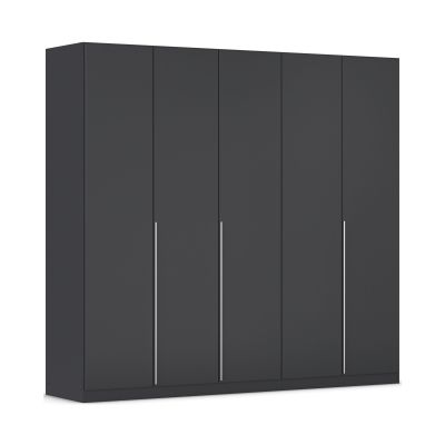 Drehtürenschrank 5-türig grau metallic