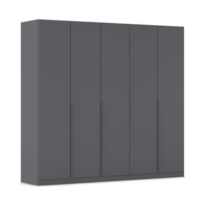 Drehtürenschrank 5-türig grau metallic