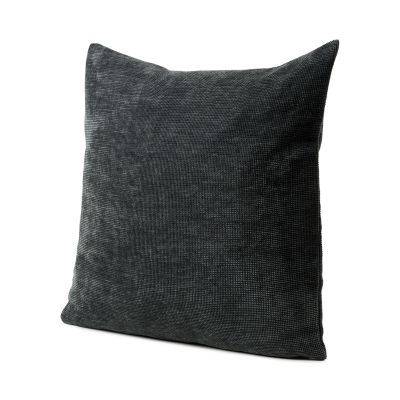Quadratische Kissenhülle Modell Lena in Schwarz, ca. 40 × 40 cm.