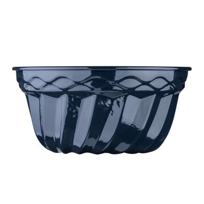 Seitenansicht der Emaille Gugelhupfform 24 cm von Dr Oetker mit dekorativem Rand