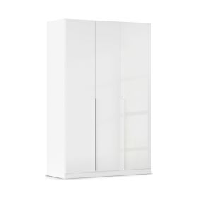 Drehtürenschrank 3-türig Hochglanz weiß