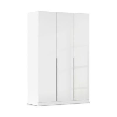 Drehtürenschrank 3-türig Hochglanz weiß