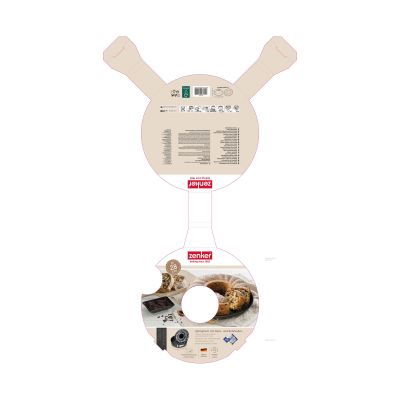 Stanzlayout der Verpackung für 28 cm Springform