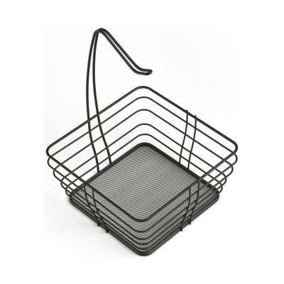 Zusätzliche Ansicht: Zeller Obstkorb; Farbe schwarz; Material Metall; Maße ca. 27 × 27 × 36 cm.