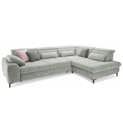 Ecksofa Musterring SO 3400 mit Longchair und mehreren Rückenkissen in Frontansicht