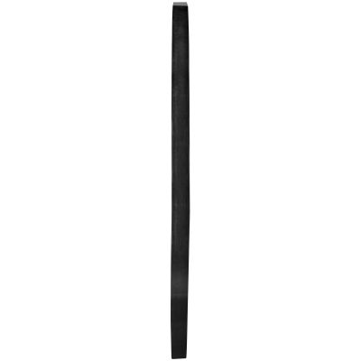 Spiegel Britta in Schwarz, in schmaler Seitenansicht, sodass Rahmenprofil und Tiefe erkennbar sind; Maße ca. 70 x 170 x 2,8 cm.