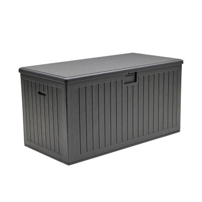 Rechteckige Aufbewahrungsbox mit geschlossenem Deckel freigestellt
