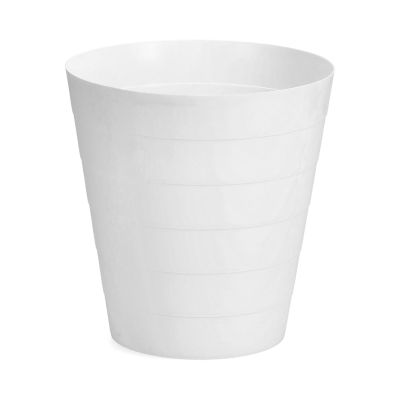 Zeller Abfalleimer; Farbe weiß; Material Kunststoff; Fassungsvermögen: 13,5 l; Maße ca. D 29 × 30 cm.