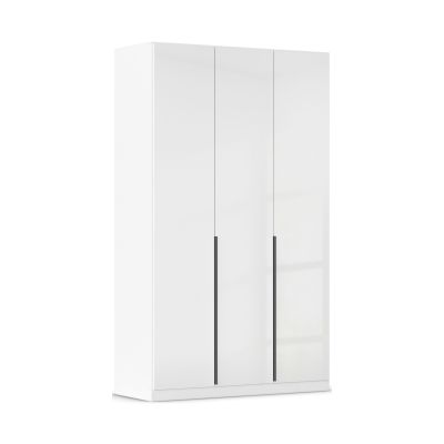 Drehtürenschrank 3-türig Hochglanz weiß