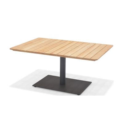 Couchtisch Sarno Stahl und Platte Teak