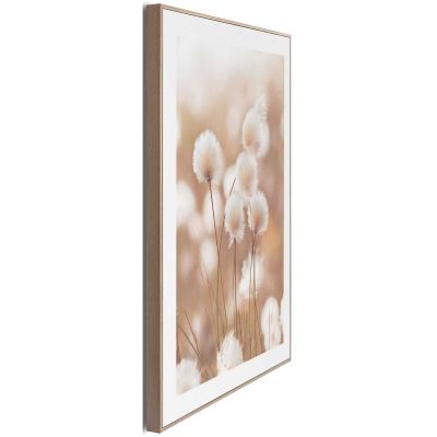 Seitliche Schrägansicht des Wandbilds „Cotton Pops“, 30 × 40 cm; Profil, Kante und Tiefe des Bildes sind erkennbar.