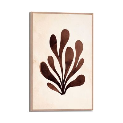Frontansicht des Wandbilds „Organics“ in Beige, Größe 20 × 30 cm; das vollständige Motiv ist zu sehen.