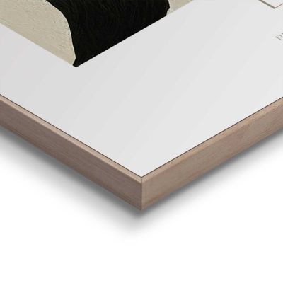 Detailaufnahme einer Ecke des Wandbilds „Botanique“, 50 × 70 cm; Oberfläche, Kante und Materialstärke sind sichtbar.
